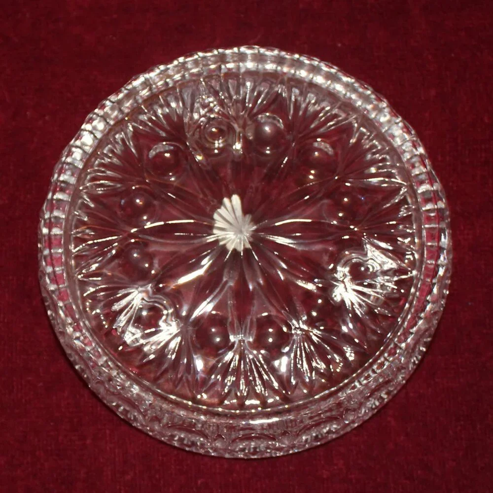 Vintage Princess House #830 Full Lead Crystal 3 Taper Candle Holder 6”x1.5